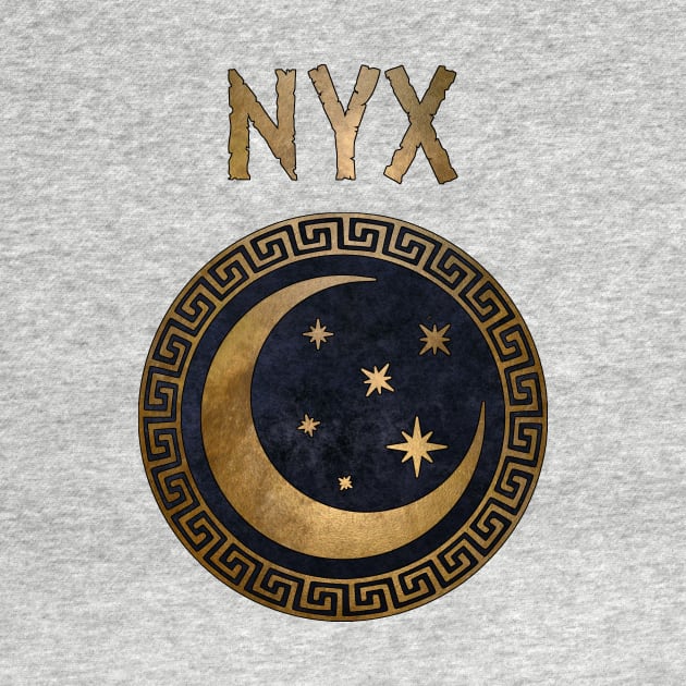 Nyx Greek Goddess of Night Ancient Symbol by AgemaApparel